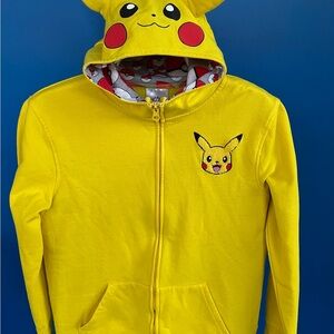 Yellow Pikachu Kids Hoodie